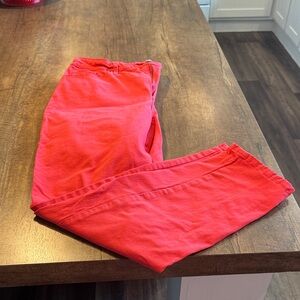 crown & ivy Bright Coral Skinny Pants